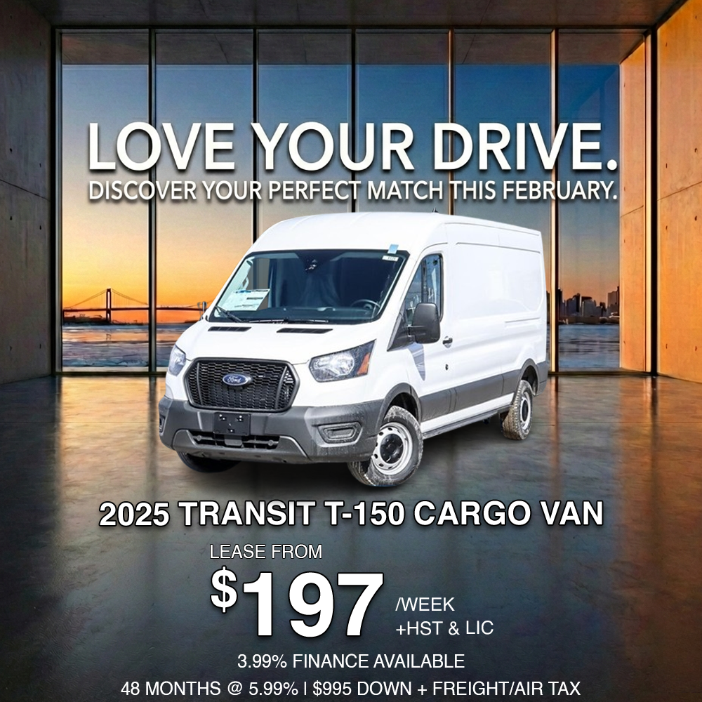 2025 TRANSIT T-150 CARGO VAN MED ROOF