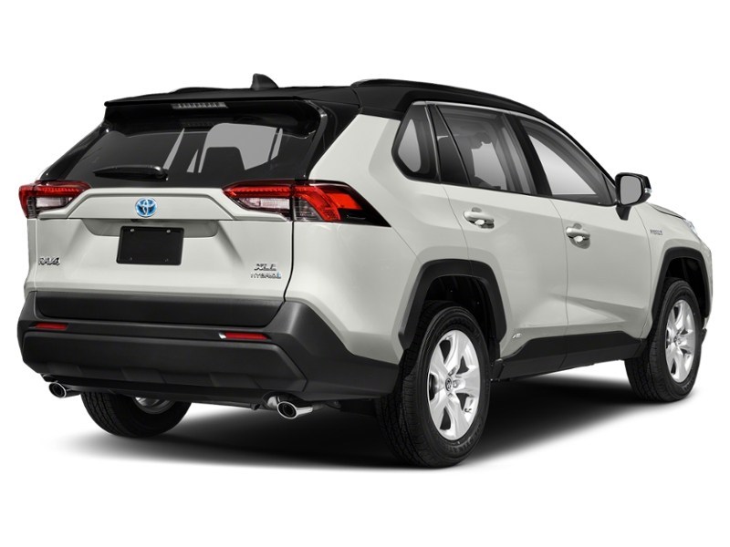 2021 Toyota RAV4 Hybrid Hybrid XLE AWD Blizzard Pearl w/Black Roof  Shot 6